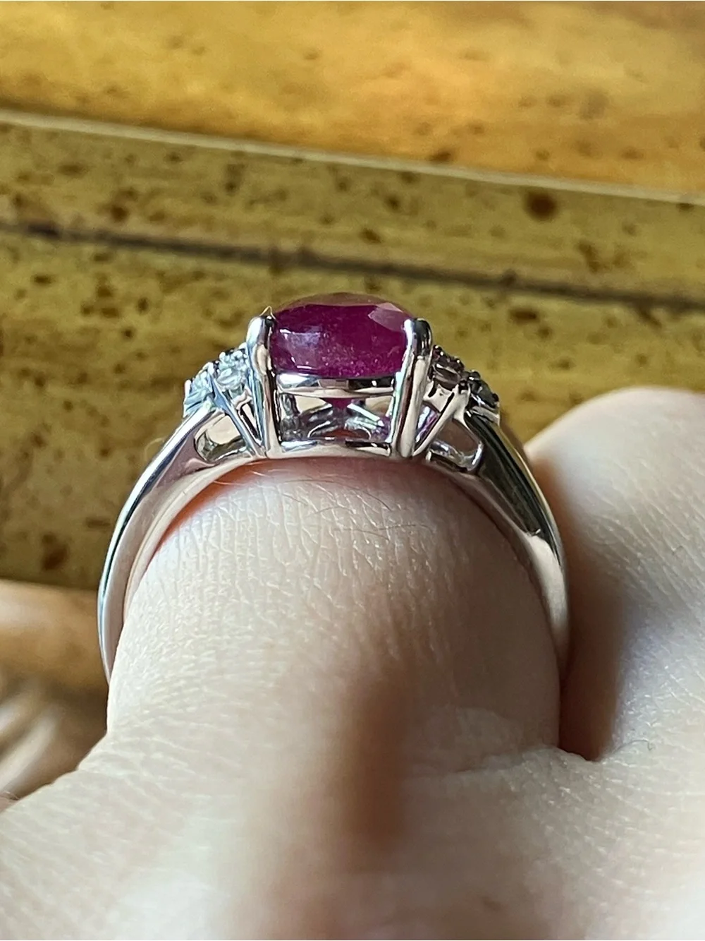 Mahaleo Ruby Sterling Silver Ring Size 5.75